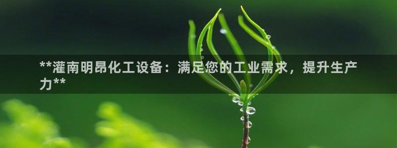 门徒平台设7O777：**灌南明昂化工设备：满足您的工业需求