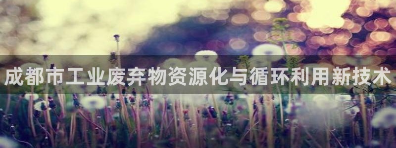 门徒娱乐平台登录地址在哪：成都市工业废弃物资源化与循环利用新